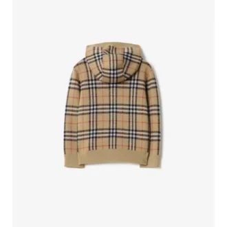 Check Wool Zip Hoodie