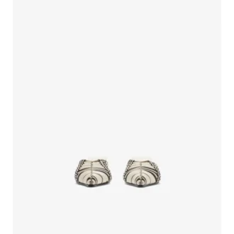 Check Woven Leather Cameo Mules