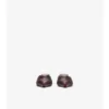 Check Woven Leather Cameo Mules 