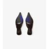 Check Woven Leather Cameo Mules 