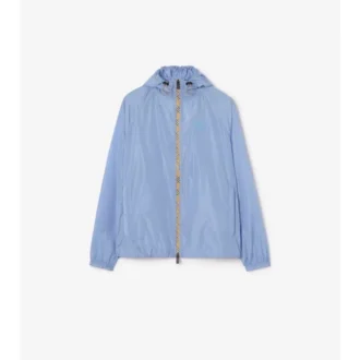 Checker-Tape Nylon Hooded Jacket