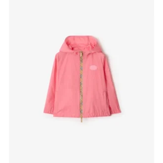 Checker-Tape Nylon Hooded Jacket