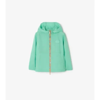 Checker-Tape Nylon Hooded Jacket