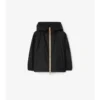 Checker-Tape Nylon Hooded Jacket