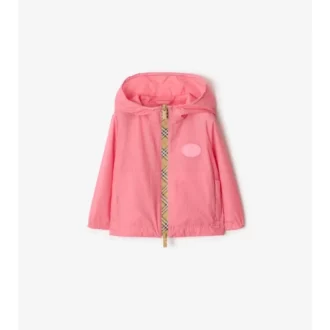 Checker-Tape Nylon Hooded Jacket