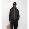 Checker-Tape Nylon Hooded Jacket