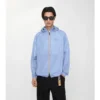 Checker-Tape Nylon Hooded Jacket
