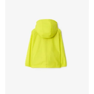 Checker-Tape Nylon Hooded Jacket
