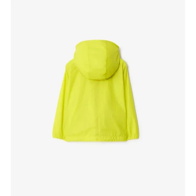 Checker-Tape Nylon Hooded Jacket