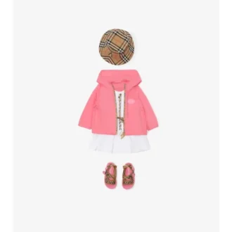 Checker-Tape Nylon Hooded Jacket