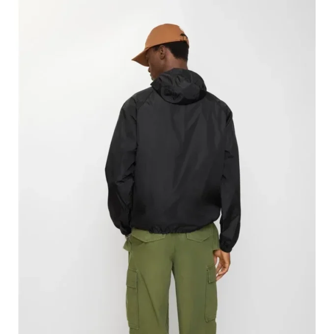 Checker-Tape Nylon Hooded Jacket