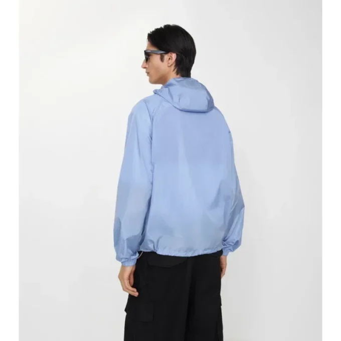 Checker-Tape Nylon Hooded Jacket