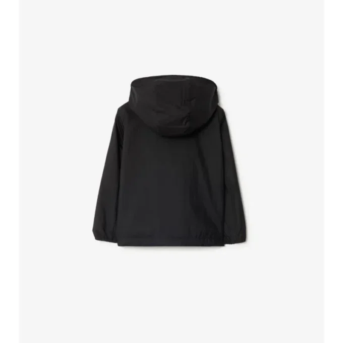 Checker-Tape Nylon Hooded Jacket