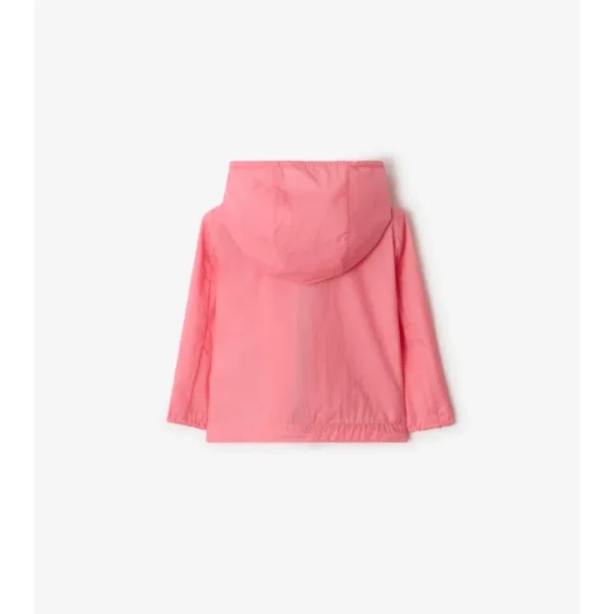 Checker-Tape Nylon Hooded Jacket