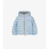 Checker-Tape Nylon Hooded Puffer Jacket