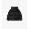 Checker-Tape Nylon Hooded Puffer Jacket