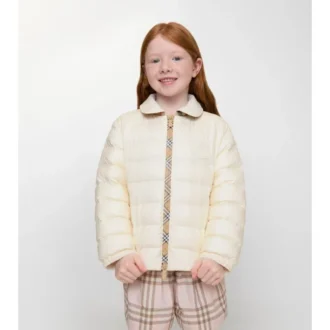 Checker-Tape Nylon Puffer Jacket
