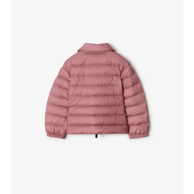 Checker-Tape Nylon Puffer Jacket