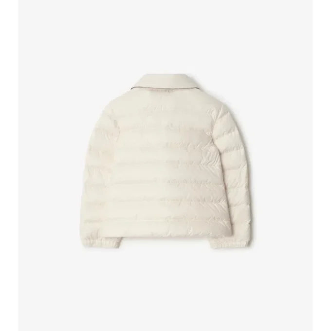 Checker-Tape Nylon Puffer Jacket