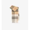 Contrast Check Cashmere Scarf