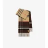 Contrast Check Cashmere Scarf