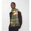 Contrast Check Cashmere Scarf