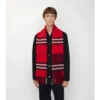 Contrast Check Cashmere Scarf
