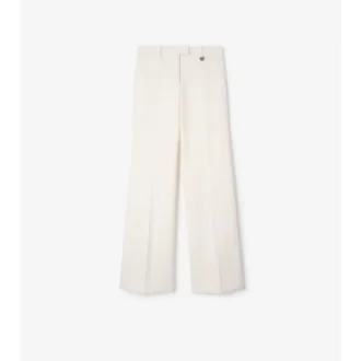 Cotton Blend Tailored Trousers
