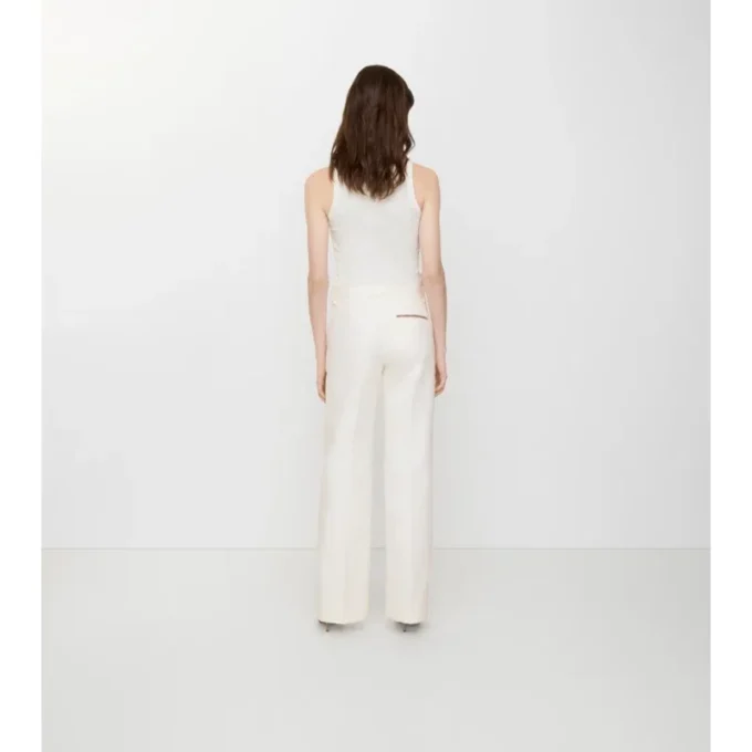 Cotton Blend Tailored Trousers