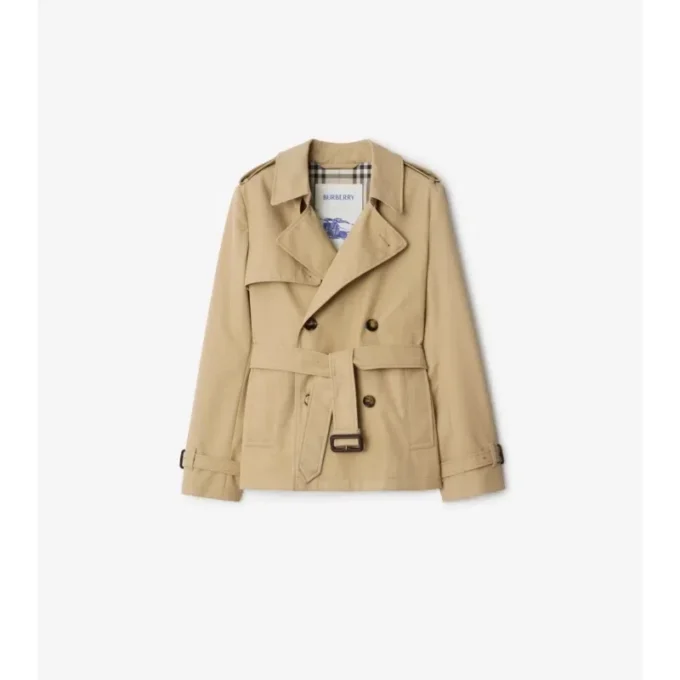 Cotton Blend Trench Jacket