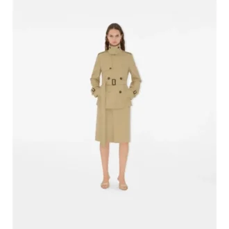 Cotton Blend Trench Jacket