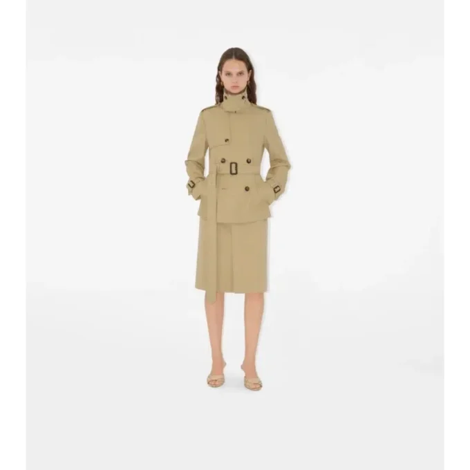 Cotton Blend Trench Jacket