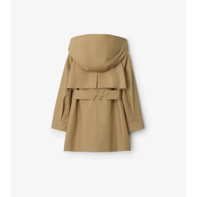Cotton Hooded Trench Coat