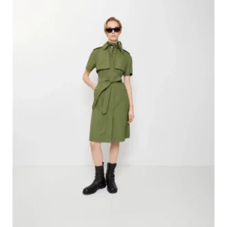 Cotton Poplin Trench Dress