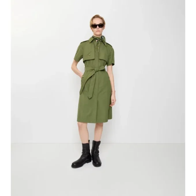 Cotton Poplin Trench Dress