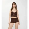 Crochet Moulina Cotton Shorts