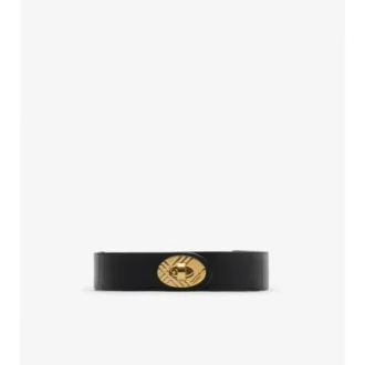 Crocodile-Effect Leather Cotswolds Belt