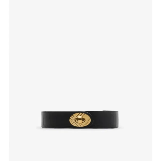 Crocodile-Effect Leather Cotswolds Belt