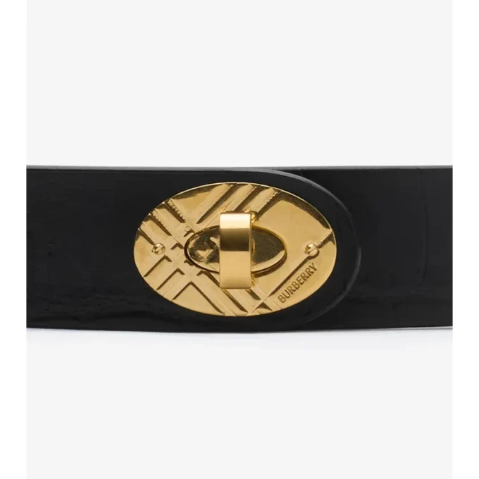 Crocodile-Effect Leather Cotswolds Belt