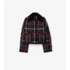 Cropped Belt Check Quilted Floriston Jacket