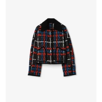Cropped Belt Check Quilted Floriston Jacket