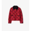 Cropped Check Cotton Quilted Jacket