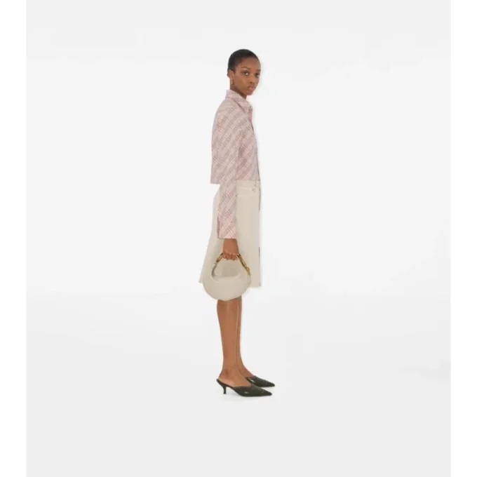 Cropped Check Cotton Shirt