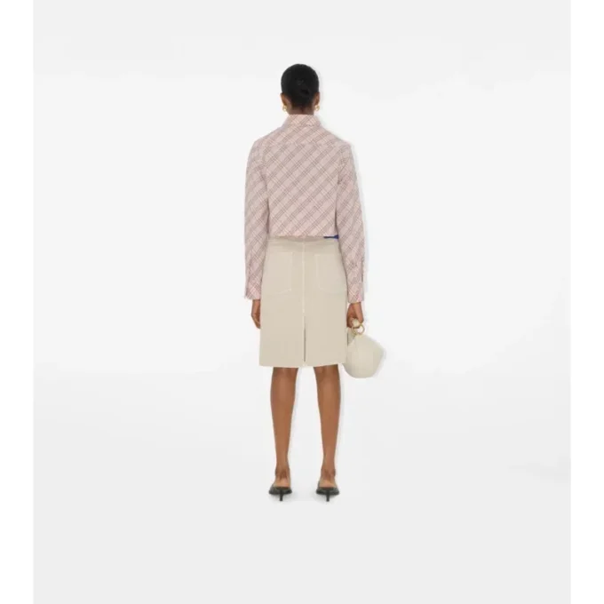Cropped Check Cotton Shirt