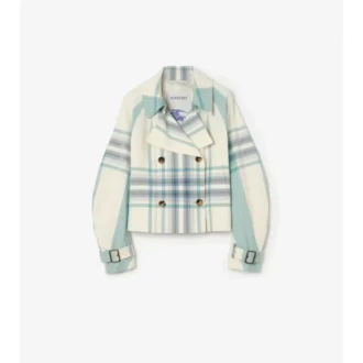 Cropped Check Ladybrook Trench Jacket 
