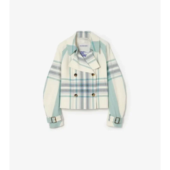 Cropped Check Ladybrook Trench Jacket 