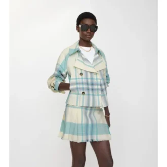 Cropped Check Ladybrook Trench Jacket 