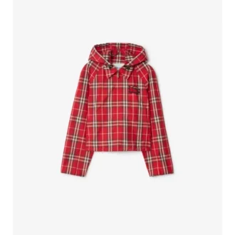 Cropped Check Newcott Hooded Jacket