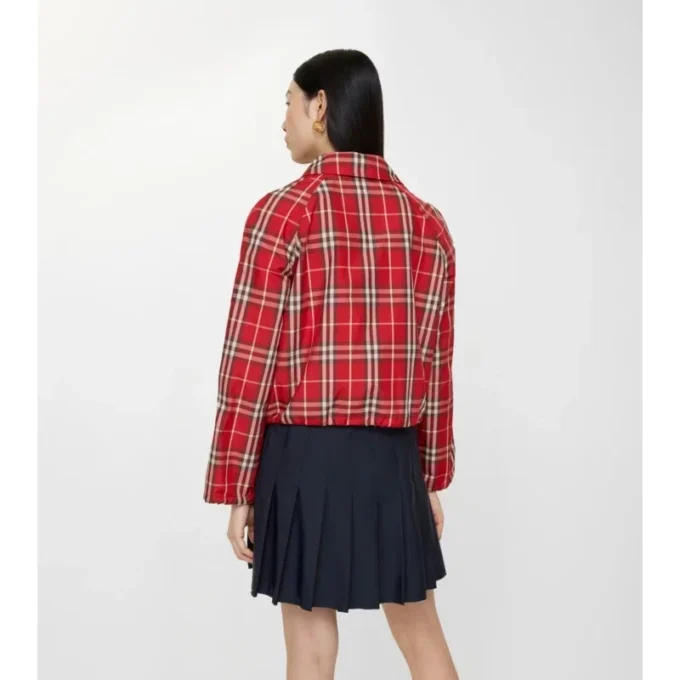 Cropped Check Newcott Hooded Jacket