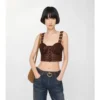 Cropped Crochet Moulina Cotton Top